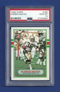 1989 TOPPS #160 RUEBEN MAYES PSA 10 GEM MINT POP 6 NEW ORLEANS SAINTS - Picture 1 of 1
