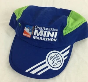 Sombrero para correr One American Indianapolis Mini Marathon 2020 azul/verde - Imagen 1 de 8