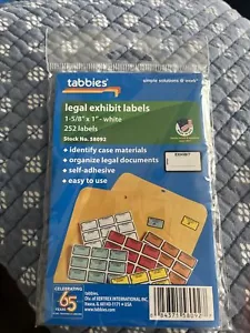 Legal Exhibit Labels, 1-5/8" X 1" (Pack of 252 Labels) White - Picture 1 of 2