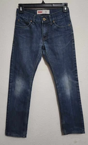 Levi’s 511 Jeans Size 10 Regular Slim Fit Dark Wash Blue Denim Pants Boys 25x25 - Picture 1 of 5