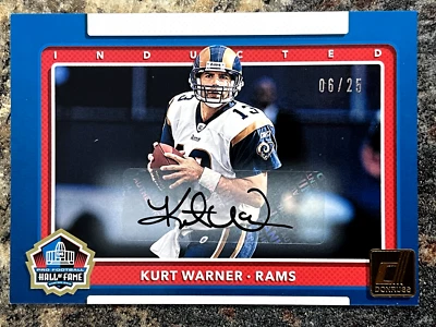 Autógrafo inducido Kurt Warner 2017 Panini Donruss 25/06 St. Louis Rams Foto 1 de 2