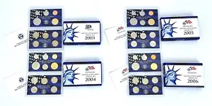 2003, 2004, 2005, 2006 US Mint Clad Proof Sets w/State Quarters and COA (4 Sets) - Picture 1 of 3