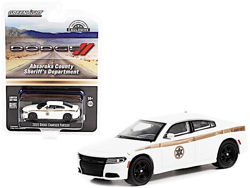 2015 DODGE CHARGER PURSUIT ABSAROKA COUNTY SHERIFF 1/64 DIECAST GREENLIGHT 30335 - Image 1 of 1