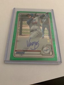 2020 Bowman Chrome Prospect Autos Green Refractor Miguel Vargas 14/99 CPA-MV