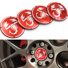 4X 56.5Mm Red Scorpion Logo Car Wheel Center Hub Cap Stickers For Abarth 500 695
