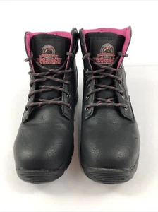 Brahma Boots Women's Size 6.5 Black Bevel Steel Toe Slip Resistant - Picture 1 of 6