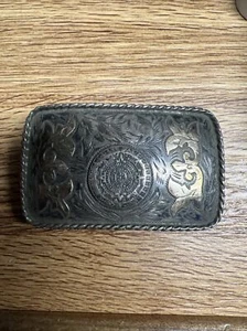 Sterling Silver Belt Buckle “Plata De Jalisco VHLC Guad Mex” Mayan Calendar - Picture 1 of 6