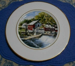 Royal Grafton Plate Iowa Landmark Series Lime Springs Mill Bone China Limited - Picture 1 of 7