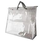 Clear PVC Handbag Dust-Free Cover Moistureproof Purse Storage Bag Organizer w...