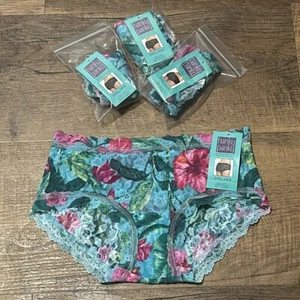 Hanky panky XS floral tropical print Girl-Kini New NWT signature lace - Picture 1 of 3