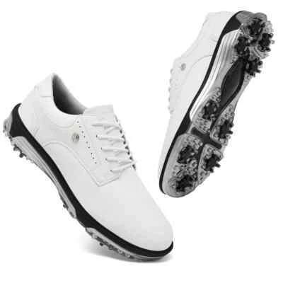 Zapatos de golf hombre tacos con clavos impermeables deportes antideslizantes resistentes al desgaste senderismo Foto 1 de 4