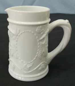 Vintage Milk Glass Stein Pitcher Grapevine - Picture 1 of 12