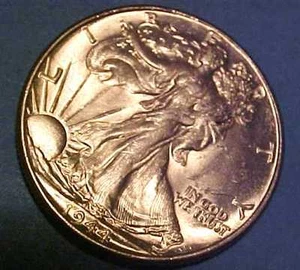 1944-P Walking Libertry Half Dollar ~Choice Uncirculated White Color ☆Make Offer - Picture 1 of 8