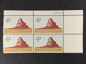 1962 SC #1191 4 centavos PB 50 aniversario de la estadidad de Nuevo México, UR 27114 - Imagen 1 de 4