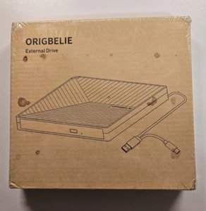 ORIGBELIE Externes CD DVD Laufwerk, Ultra Slim CD Brenner 5V TP620 (gefleckt/zerrissen Pac - Bild 1 von 6