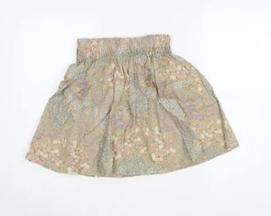 H&M Women's Beige XS A-Line Floral Short Skirt - Picture 1 of 12