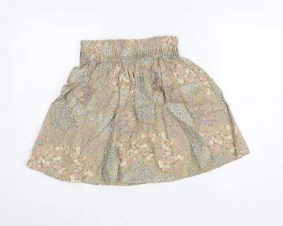 H&M Women's Beige XS A-Line Floral Short Skirt - Image 1 of 4