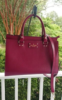 Kate Spade WKRU2486 Wellesy Durham Raspberry Triple compartment Tote/Satchel Bag - Image 1 of 4