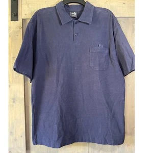 Vintage 90's Levi's SilverTab Polo Shirt Navy Blue Casual Retro Men's Size Large - Picture 1 of 8
