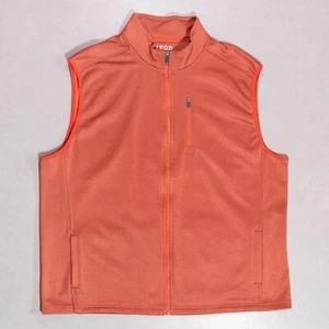 IZOD Advantage Performance Stretch Full Zip Orange Golf Vest Men's Size XXL - Picture 1 of 8