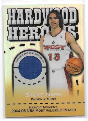 2005-06 Topps Chrome Hardwood Heroics Jersey Refractors #HH-SN Steve Nash /99 - Image 1 of 2