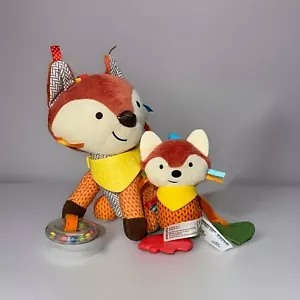 Skip Hop Bandana Buddies Fox Plush Animal Baby Activity Toy Teether Rattle - Picture 1 of 6