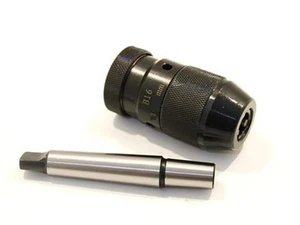 MANDRINO AUTOSERRANTE 1-16 mm CON ATTACCO CONICO B16 + ADATTATORE MT3 PER TORNIO - Foto 1 di 2