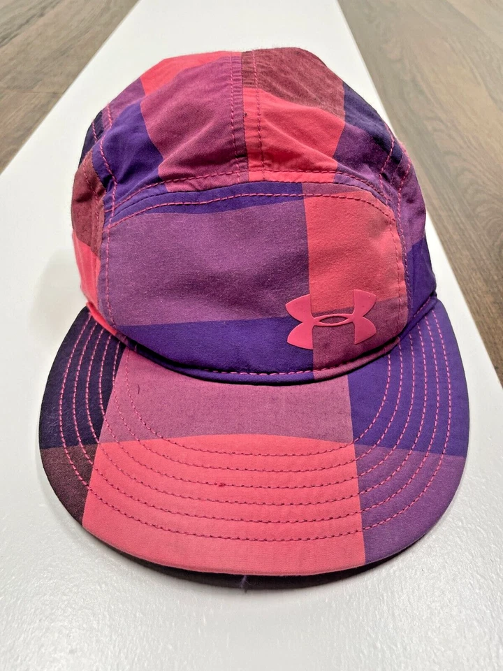 Under Armour MTN Plaid Strap Back Hat Cap OSFA Water Resist Nylon Rayon Tencel - Image 1 of 4