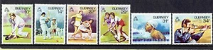 GUERNSEY 1986 Sport Bowling Cricket Swimming Hockey Shooting Tennis MNH - Picture 1 of 1