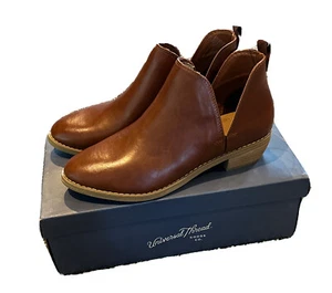 Universal Thread Damengröße 7 Nora ausgeschnittene Stiefelette dunkelcognac neu mit Etikett - Bild 1 von 7