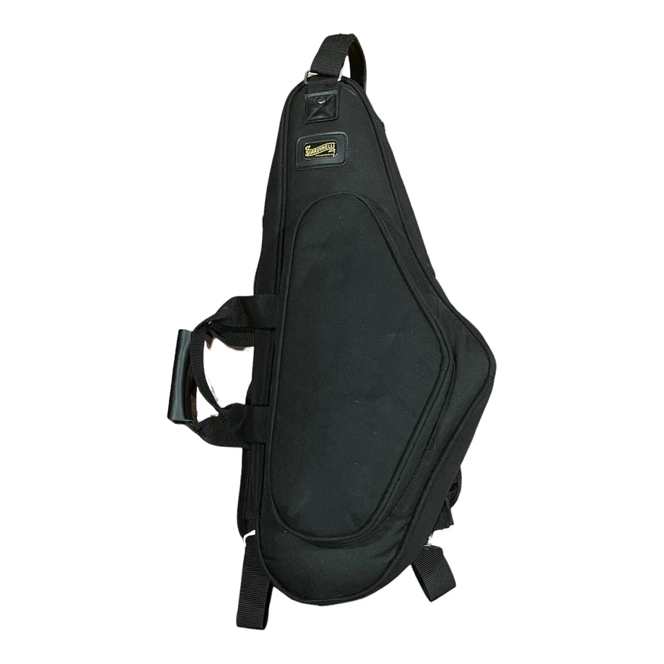 Estuche de saxofón alto Giardinelli saxo suave bolsa de concierto mochila de transporte acolchada sin usar Foto 1 de 4