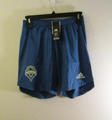 NWT Adidas Seattle Sounders FC Mens Away Authentic Shorts M Core Blue MSRP$60 Cover
