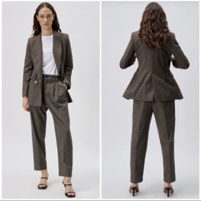 Blazer Zara Calce Recto Cuadros Doble Pecho Talla Pequeña Nuevo con Etiquetas Foto 1 de 4