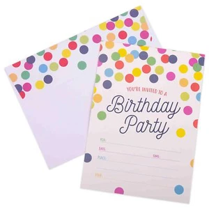 Invitations For Birthday Party 20 Cards With Envelopes - Picture 1 of 5
