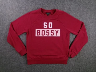 Joe 拳击运动衫女式 M 勃艮第 So Bossy 套衫圆领基本款 — 第 1/4 张图片