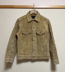 Rags Mcgregor 3Rd Trucker Leather Jacket Cow Suede Tracker S Cowhide 211147602 - Picture 1 of 8