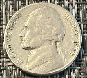 1954-S 5C Jefferson Nickel - Picture 1 of 2
