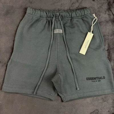 Nuevo con etiquetas Pantalones Cortos Essentials Fear Of God Para Hombre Peso Pesado SS22 Color-Negro Talla -Pequeño Foto 1 de 4