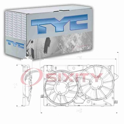 TYC Dual Radiator & Condenser Fan Assembly for 2010-2016 Buick LaCrosse aq - Image 1 of 4
