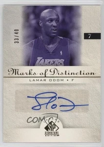 2005-06 SP Signature Edition Marks of Distinction/40 Lamar Odom #MD-LO automático - Imagen 1 de 3