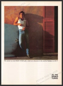As the World Turns 1980s Print Advertisement 1987 Holden Snyder Jon Hensley - Picture 1 of 1