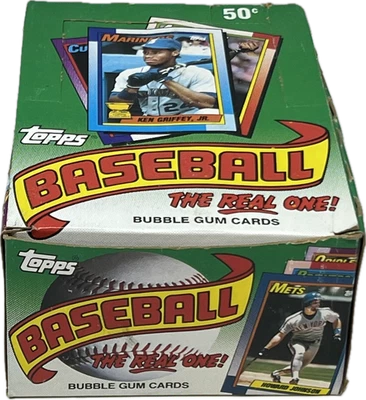 Восковая коробка 1990 Topps бейсбол  - Изображение 1 из 3