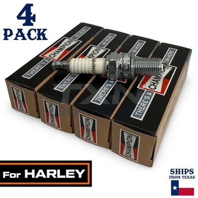 4 Pack Champion Spark Plug - For FXD 1450 Dyna Super Glide Harley-Davidson - Image 1 of 3