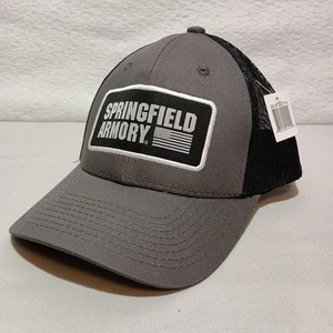 Springfield Armory Trucker Snapback Hat Cap Gray/Black - Picture 1 of 7