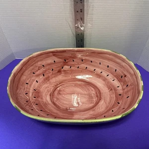 Ciotole ovali anguria semi 14/9,5/4,5” servizio ciotola made in Taiwan dipinte a mano - Foto 1 di 9