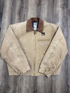 Chaqueta De Colección Carhartt Detroit Forrada con Manta J01 BRN 50 Marrón Para Hombres Talla Regular - Imagen 1 de 14