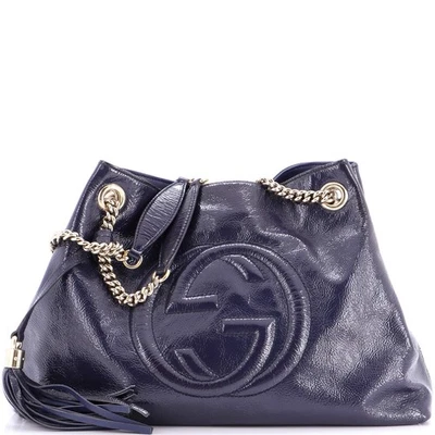 Bolso de hombro Gucci Soho con correa de cadena charol mediano Foto 1 de 4