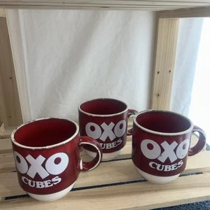Set Of 3 OXO Cubes Mugs Lovley Texture & Glazing Stackable - Picture 1 of 11