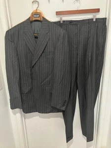 Traje Samuelsohn Hombre 2 Piezas Rayas 100% Lana, Gris, Talla 38L - Imagen 1 de 6