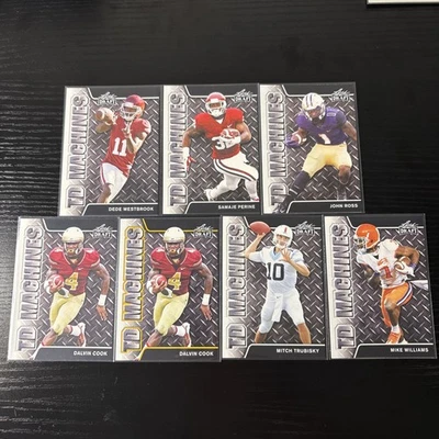 2017 Leaf Draft TD Machines Lot (7) Dalvin Cook Trubisky John Ross RC Inserts 🏈 - Image 1 of 3